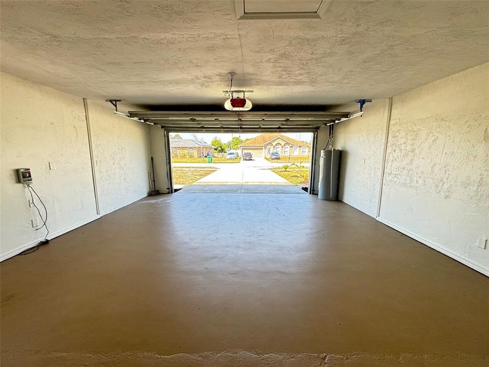 Spacious garage with room for storage