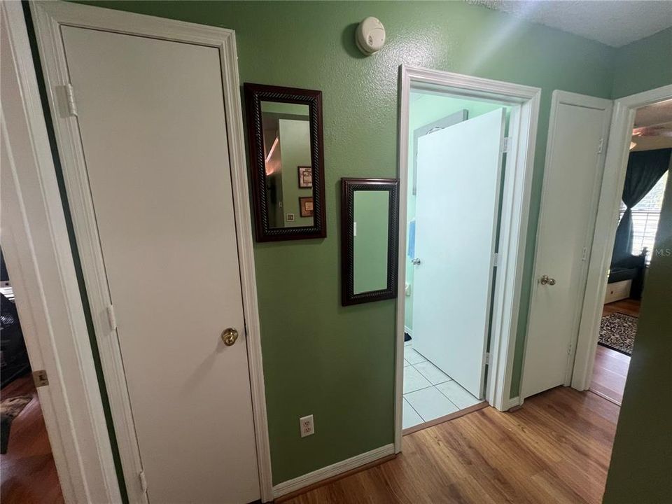Hall with closet for bedrooms 1 and 2