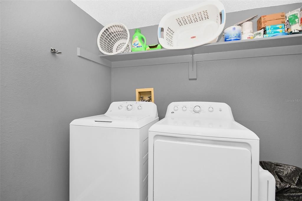 LAUNDRY AREA IN GARAGE