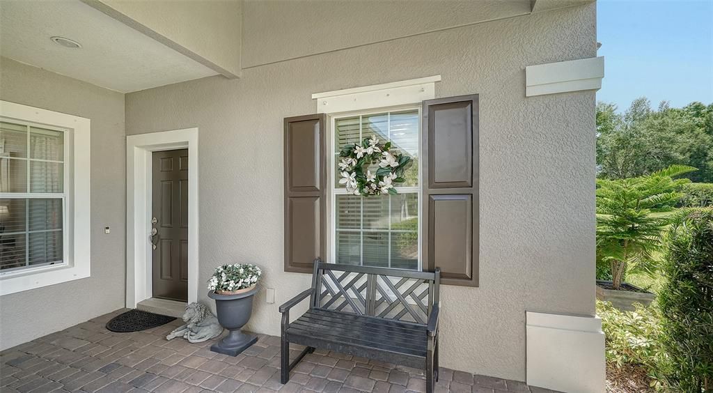 Inviting entry porch.