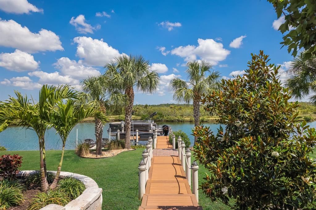 Beautiful walkway to water