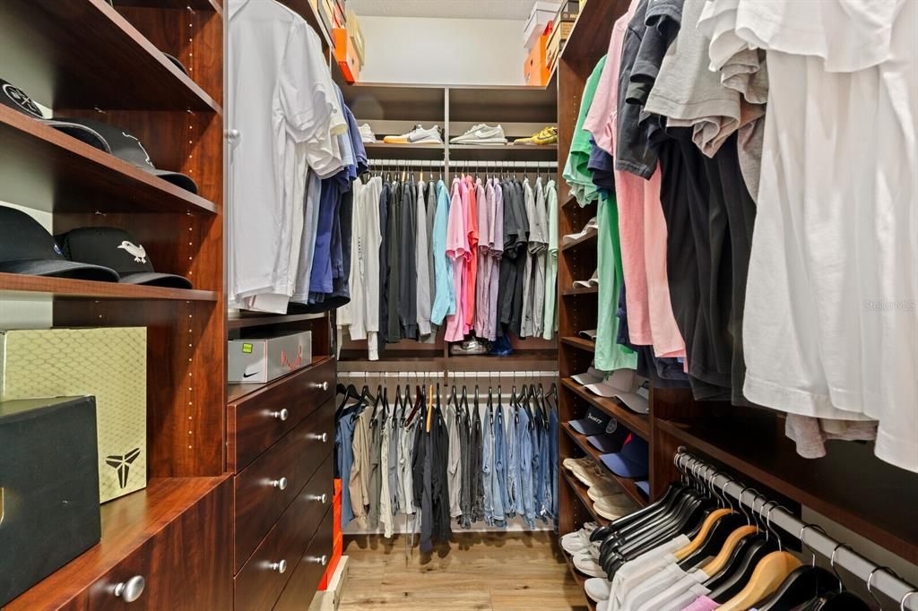 His closet