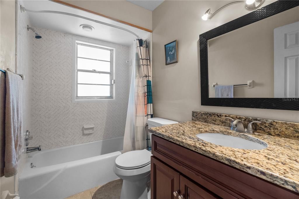 View of guest bathroom.