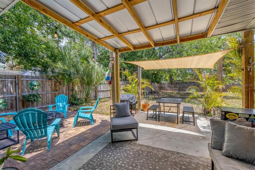 Open covered patio