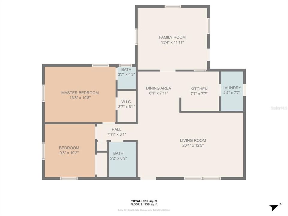 Active With Contract: $200,000 (2 beds, 1 baths, 959 Square Feet)