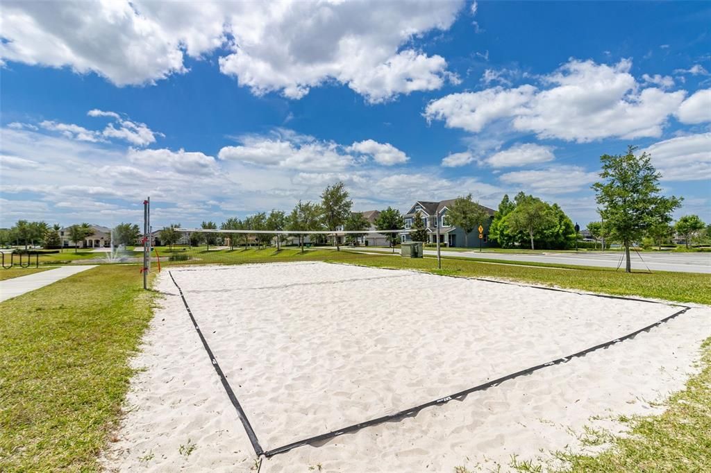 Community volleyball court
