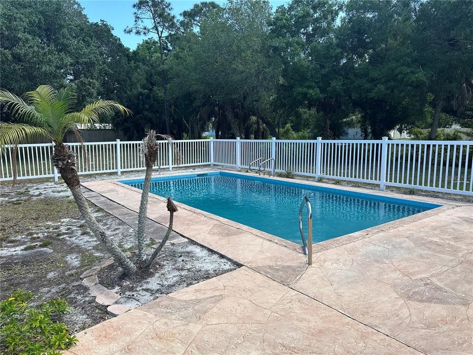 Existing pool and patio.
