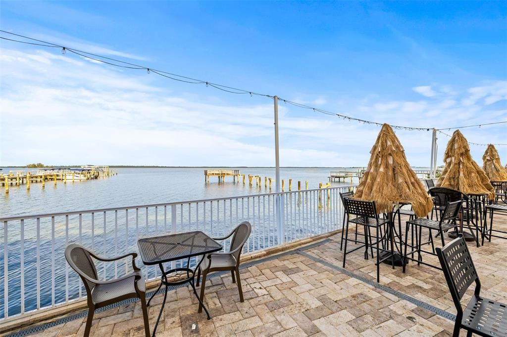 Sit and enjoy lunch or snacks while overlooking the water!
