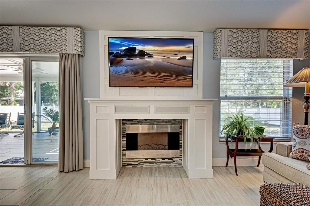 Fireplace in Great room