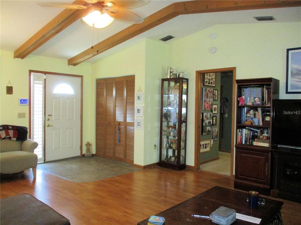 View of front entry into the living room