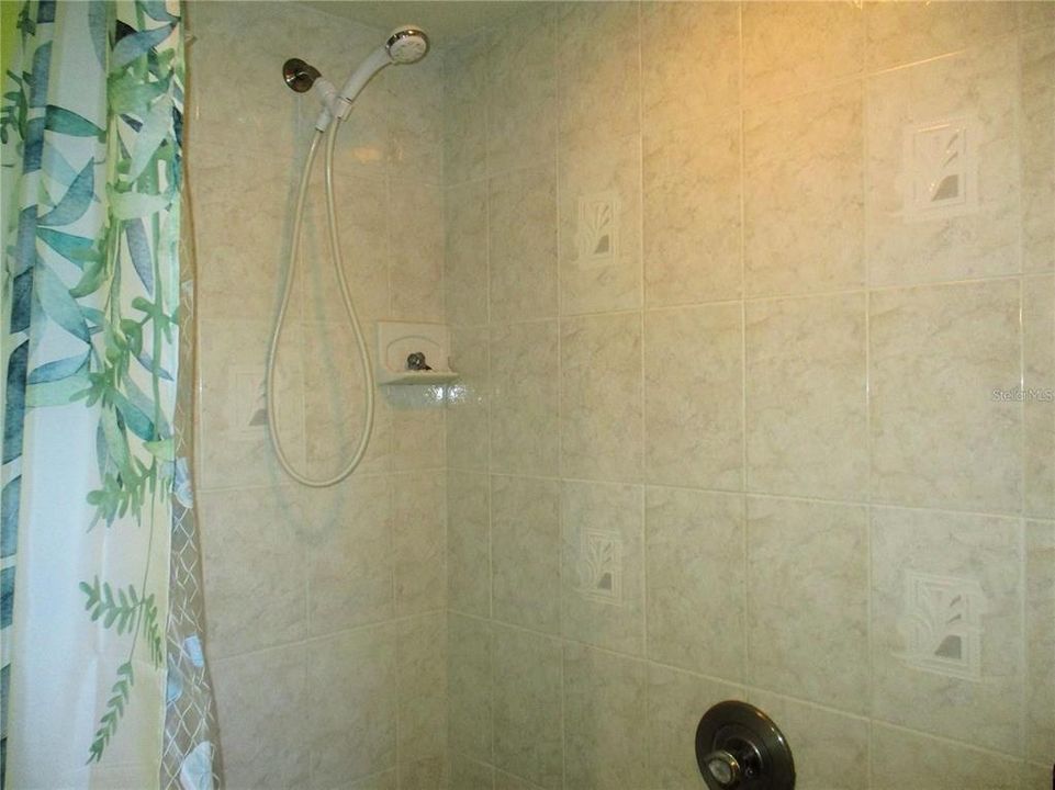 Left side of tub shower combination