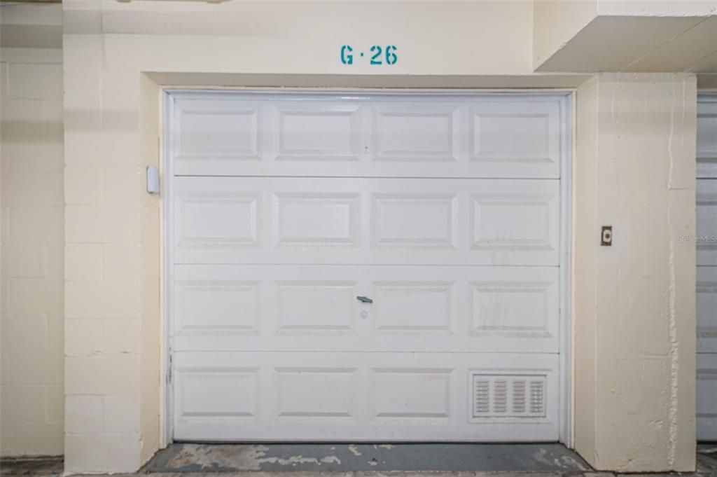Deeded Private Garage # 26 with Added Storage