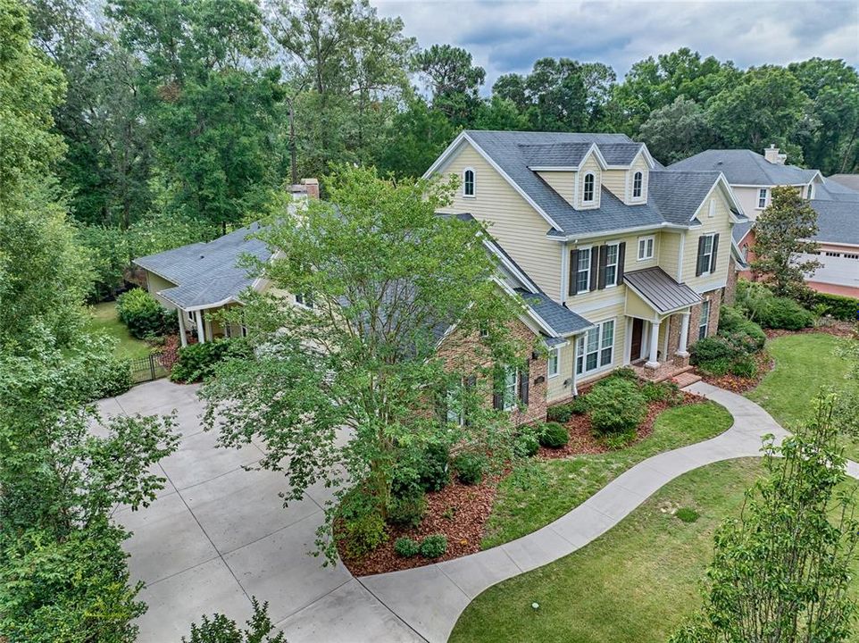 Wide Driveway to Oversized 3 Car Garage