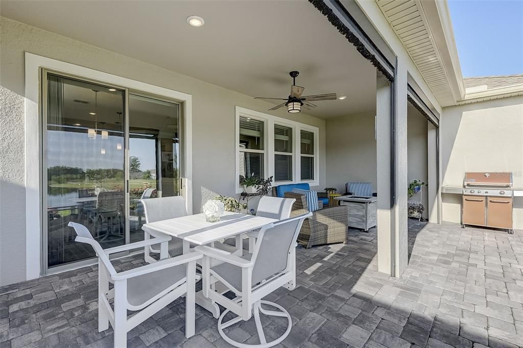 Plenty of space for entertaining, relaxing or you can even work out here and enjoy the view!