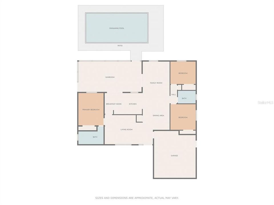 Rough floor plan of the home