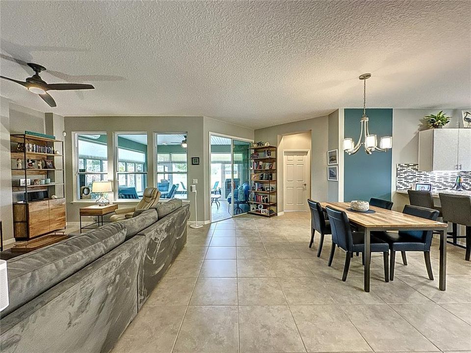 The open concept is ideal for entertaining and flooded with natural light