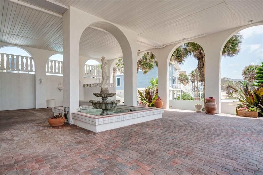 Courtyard with beautiful fountain