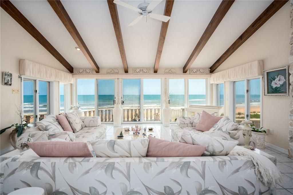 Living room with ocean view