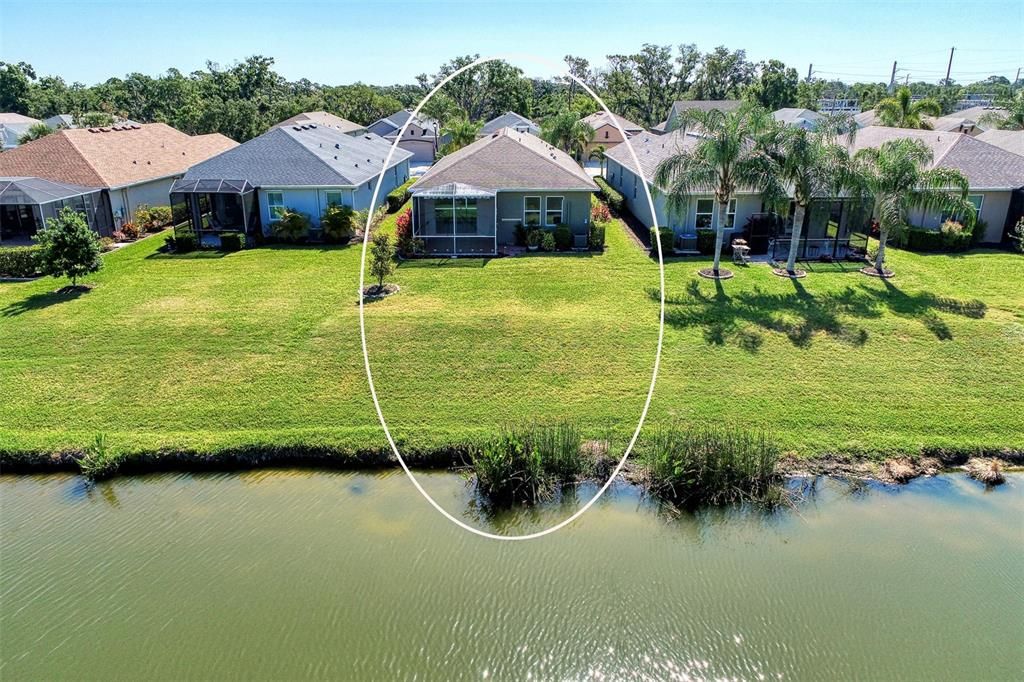 Backyard facing the Pond