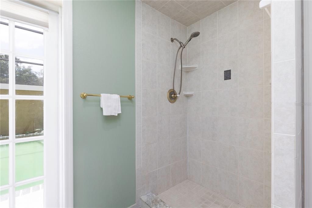 Stand up shower in master bathroom