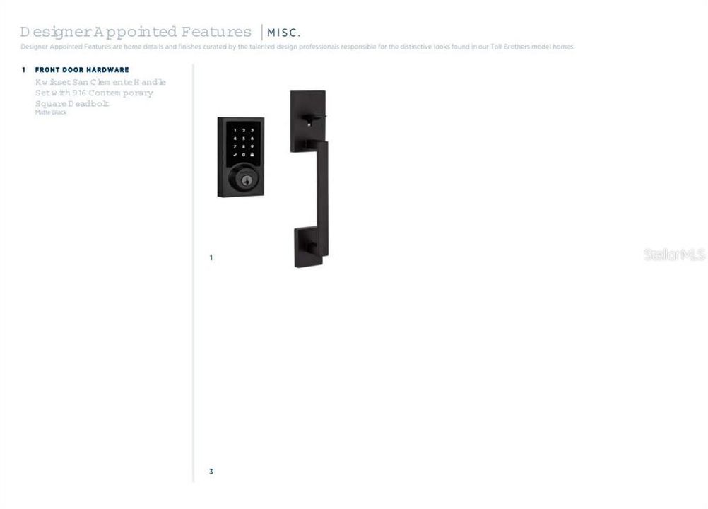 Matte black door hardware
