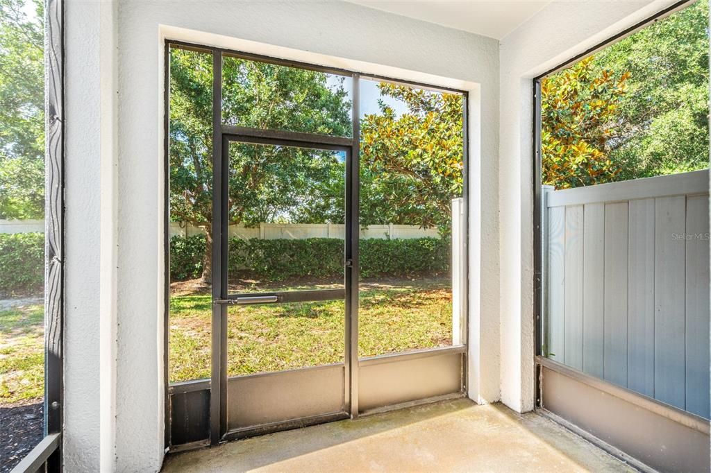 Screened patio