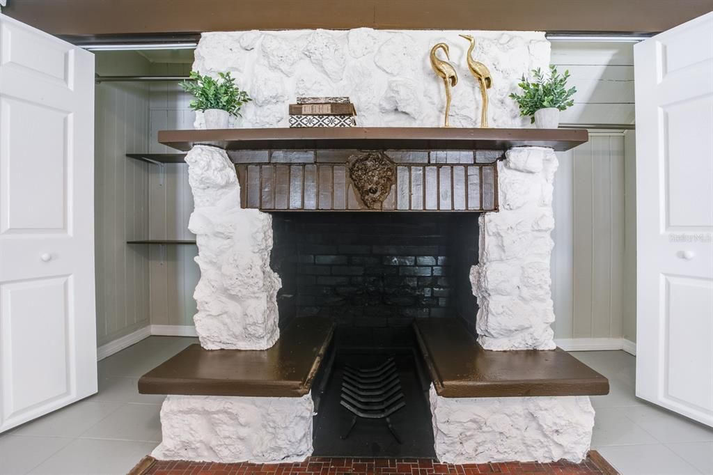 Stone Decorative Fireplace
