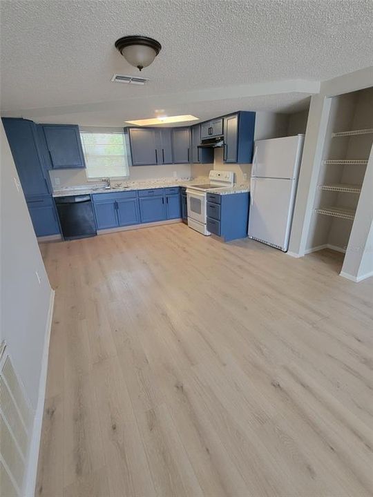 Kitchen opens to Living Room