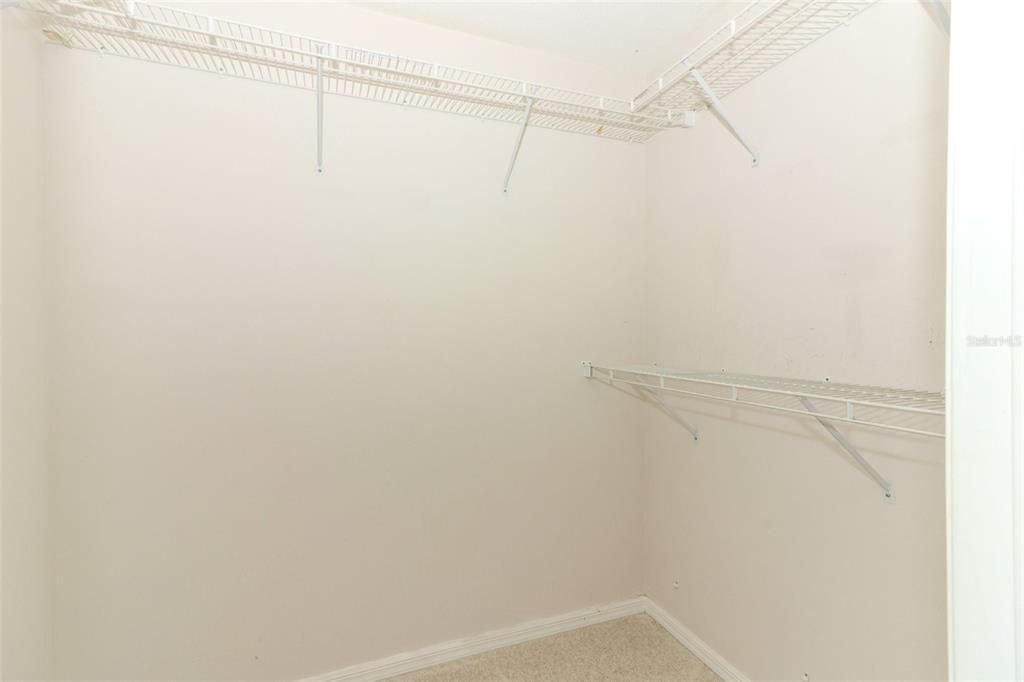 Walk in closets in all three bedrooms