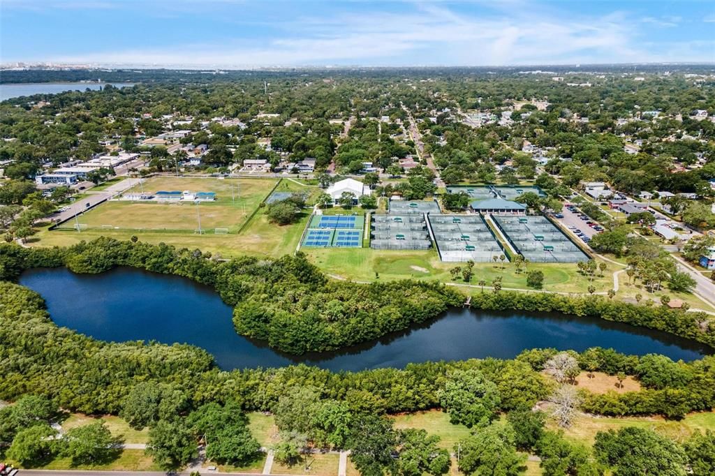 St Pete Tennis Center is just across 4th Street S between 18th & 19th Ave S