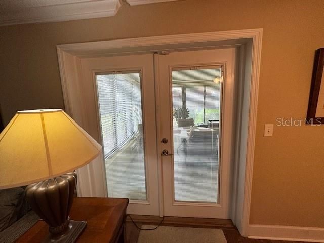 french doors to Florida room