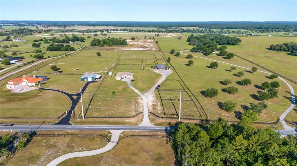 Overhead view of property from the East.