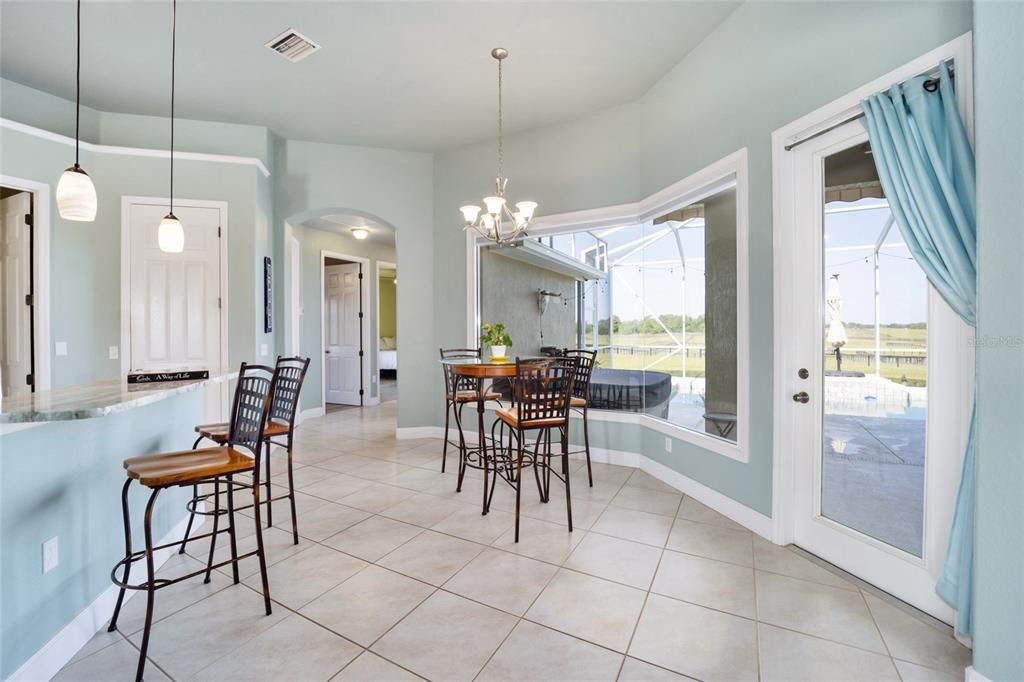 breakfast nook looking from living room.