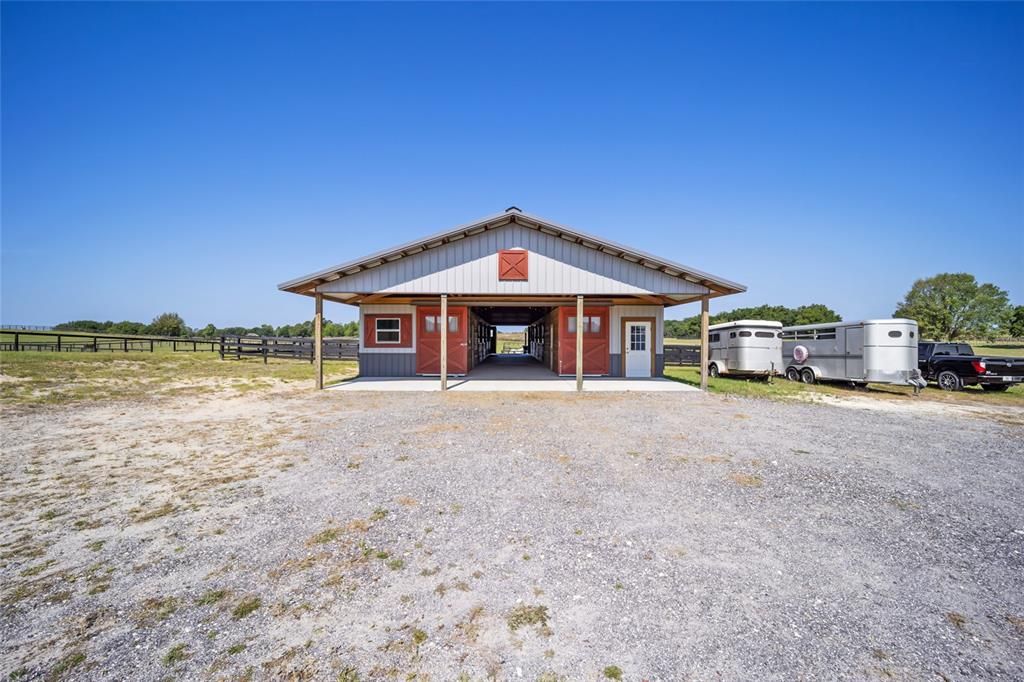 Front of barn