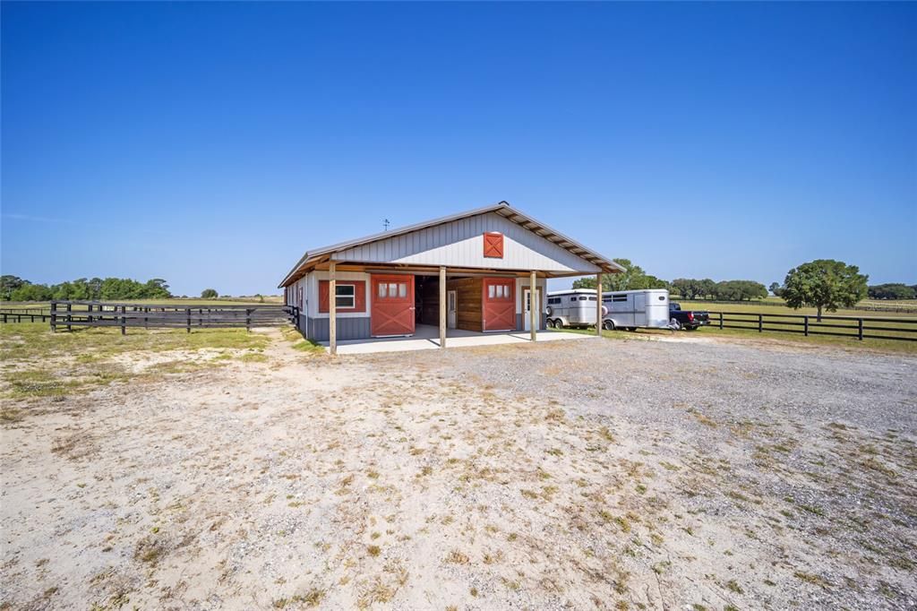 Driveway to barn.