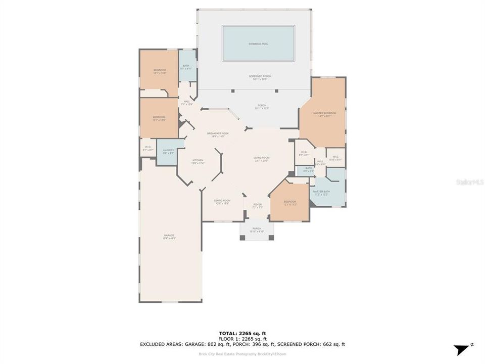 Floor plan with room dimensions