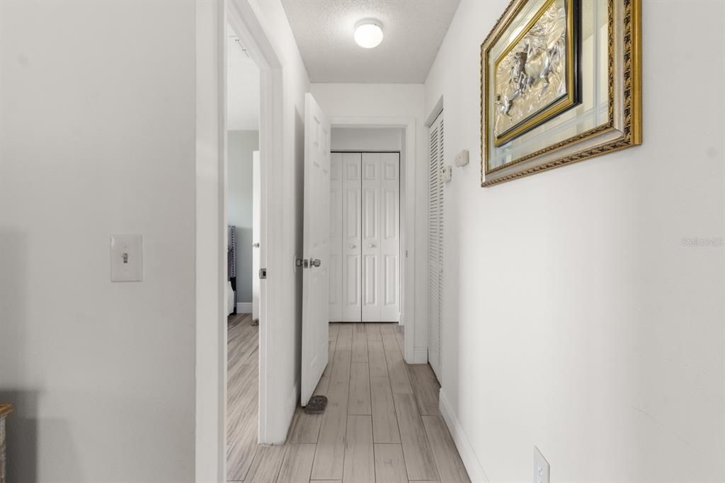 Hallway to Bedroom and Bathroom