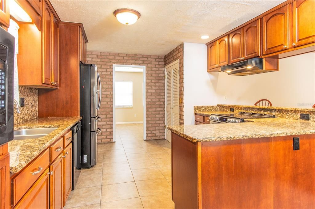 Kitchen, doorway leads to formal dinning area