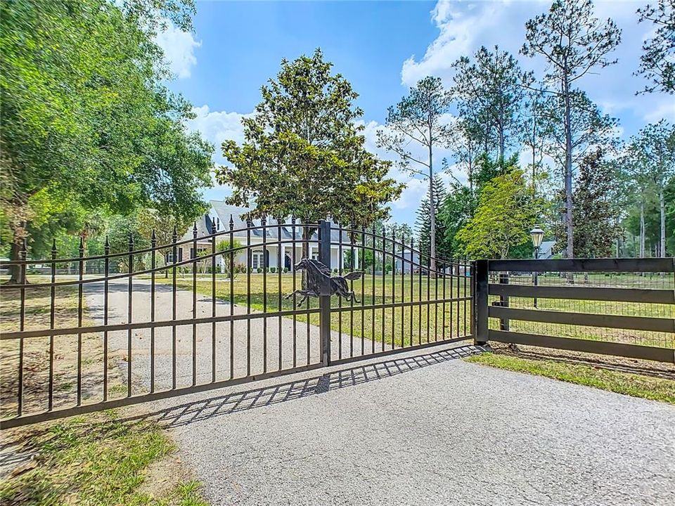 Private Gated Home with concrete driveway