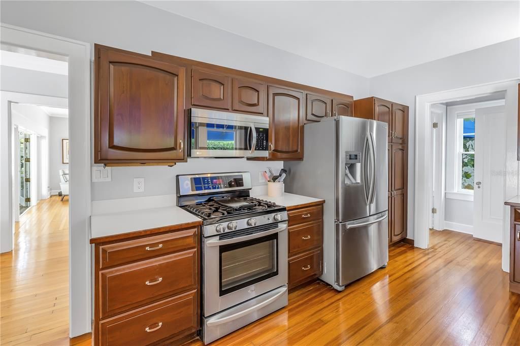 Kitchen from nook area