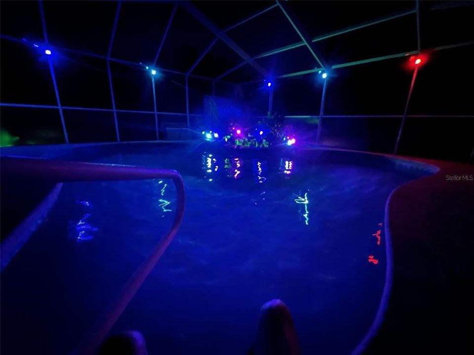 RGB Lighting/Pool Cage and Waterfall