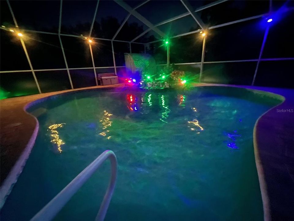 RGB Lighting/Pool Cage and Waterfall
