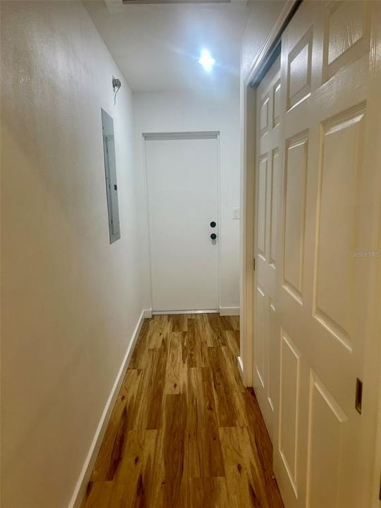 Corridor to laundry and exterior door