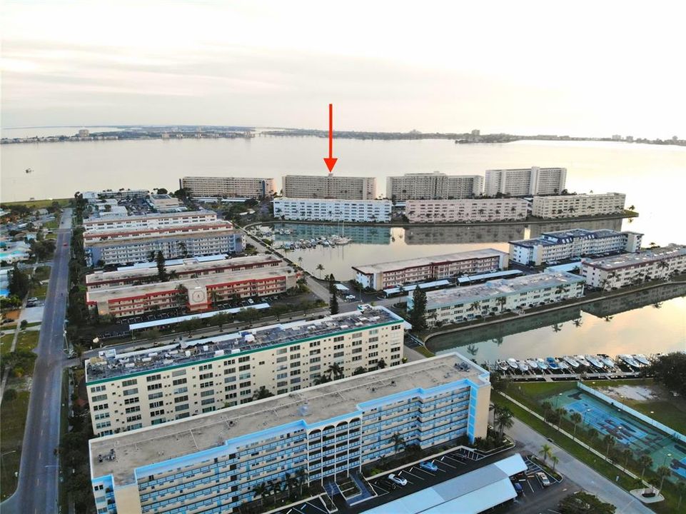 Aerial Photo of Town Shores Showing The diplomat Building Exterior