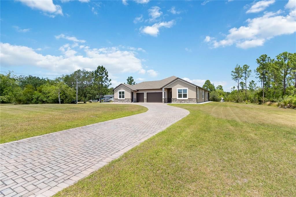 Extended Paver Driveway