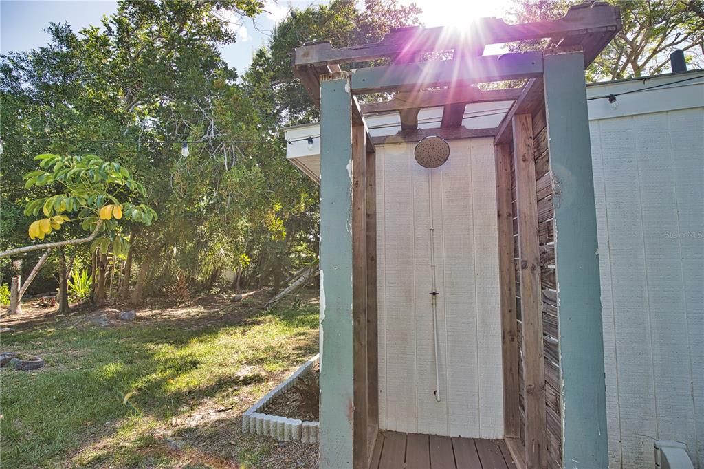 Refreshing outdoor shower