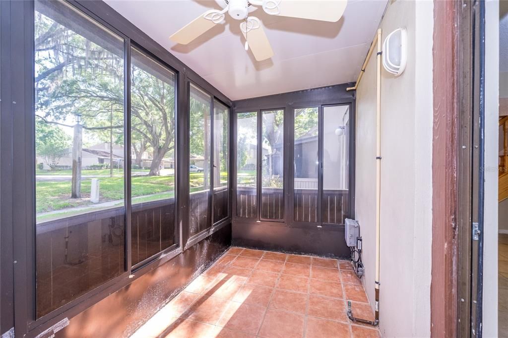 tiled front porch