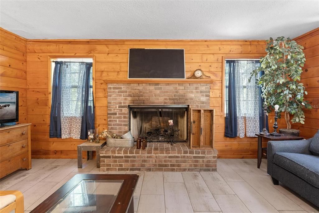 Living Area with Fireplace