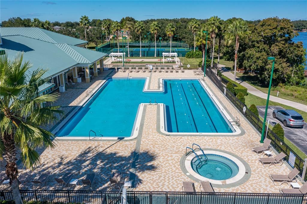 Heated Pool for relaxing or swim laps for exercise