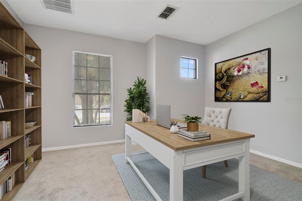 Start your tour in the DETACHED STUDIO/OFFICE space - need a quiet place to work, teach classes, create art or do yoga? This home has it and the possibilities are endless! Virtually Staged.